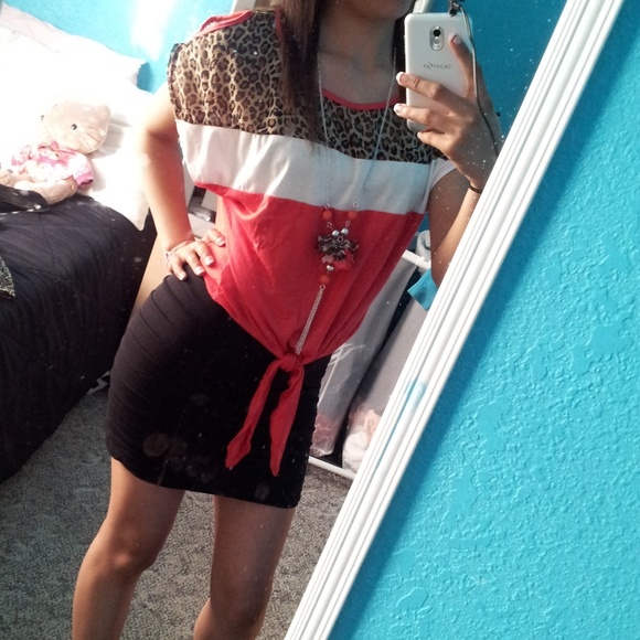 Leopard Print pink blouse - Picture 1 of 5